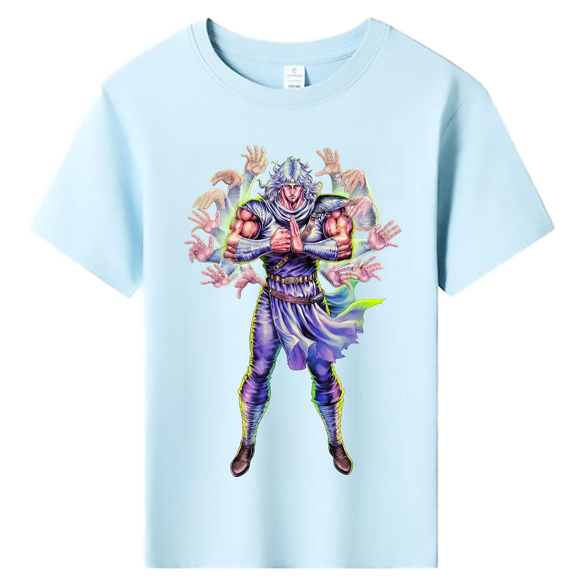 （画像用） 北斗の拳 Fist of the North Star 綿100％キッズTシャツ（フロントプリント）